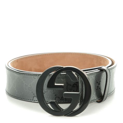 gucci imprime monogram interlocking g belt 90 36 black|gucci interlocking belt products for sale .